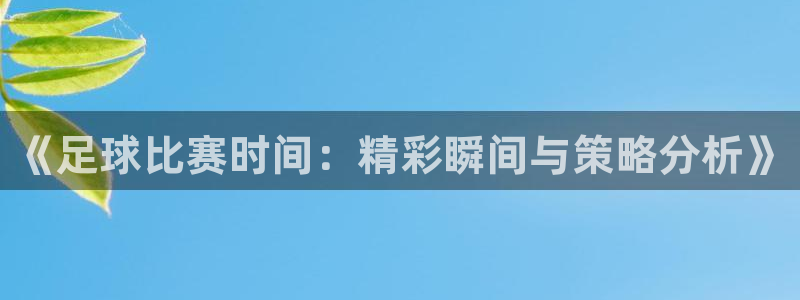 《足球比赛时间：精彩瞬间与策略分析》