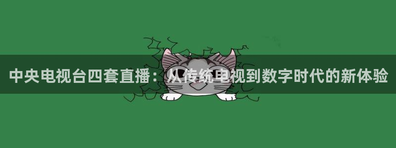 833直播体育免费入口：中央电视台四套直播：从传统电视到数字时代的新体验